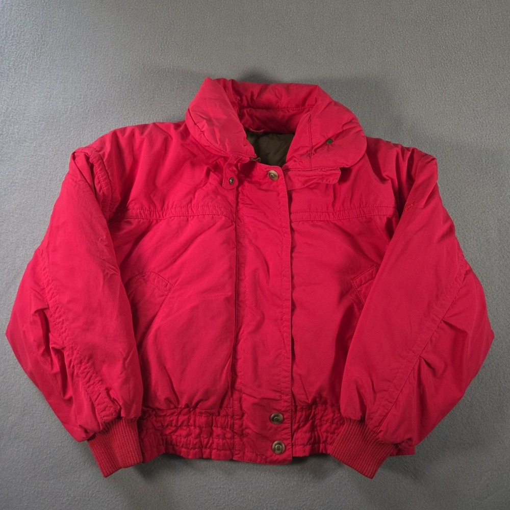 Bogner Jacket Womens Medium Red Ski Snow Cropped Down Insulated Puffer